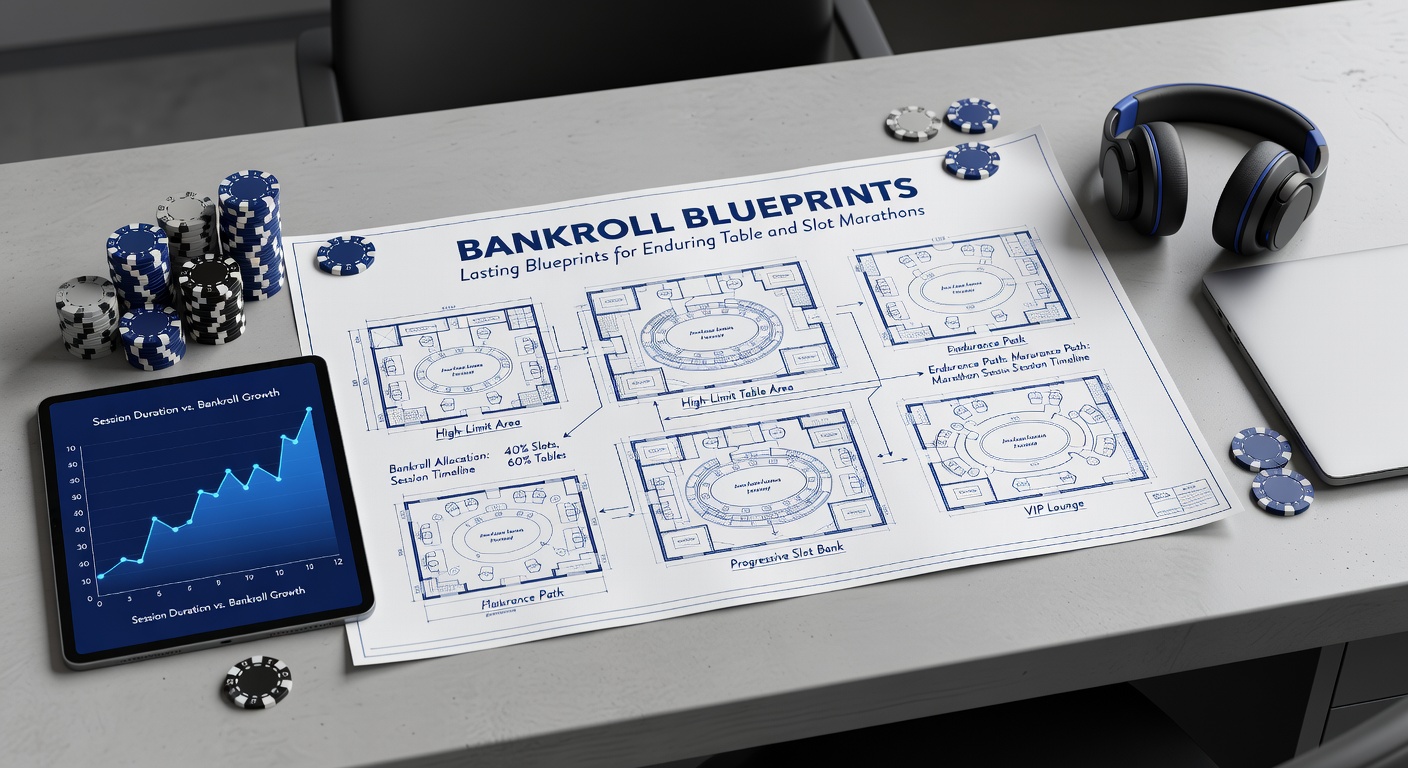 Slot machine bankroll chart illustrating unit progression and session limits for prolonged play