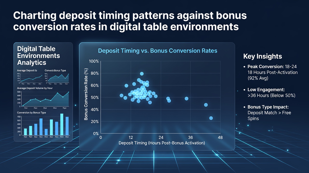 Chart showing deposit timing patterns correlated with bonus conversion rates in digital table game environments