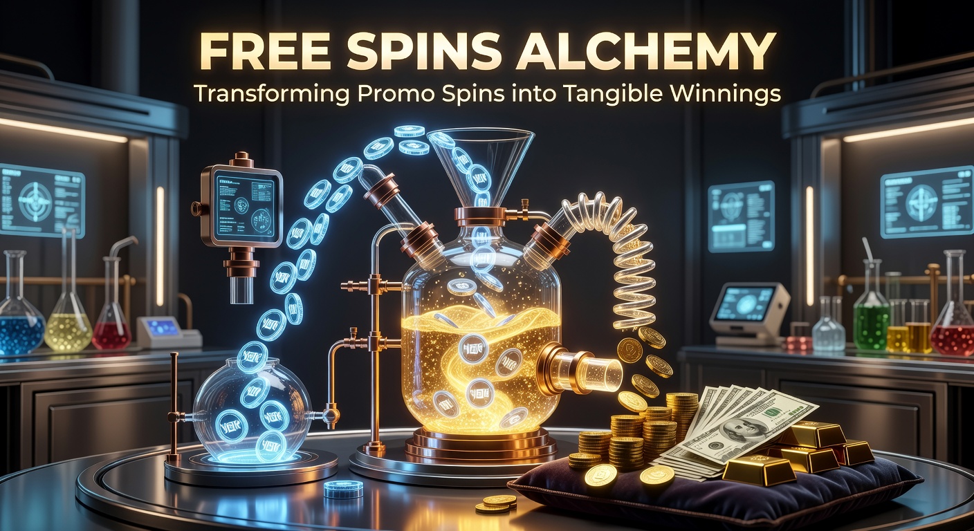 Vibrant slot machine reels spinning with golden coins cascading out, symbolizing the transformation of free spins into real winnings