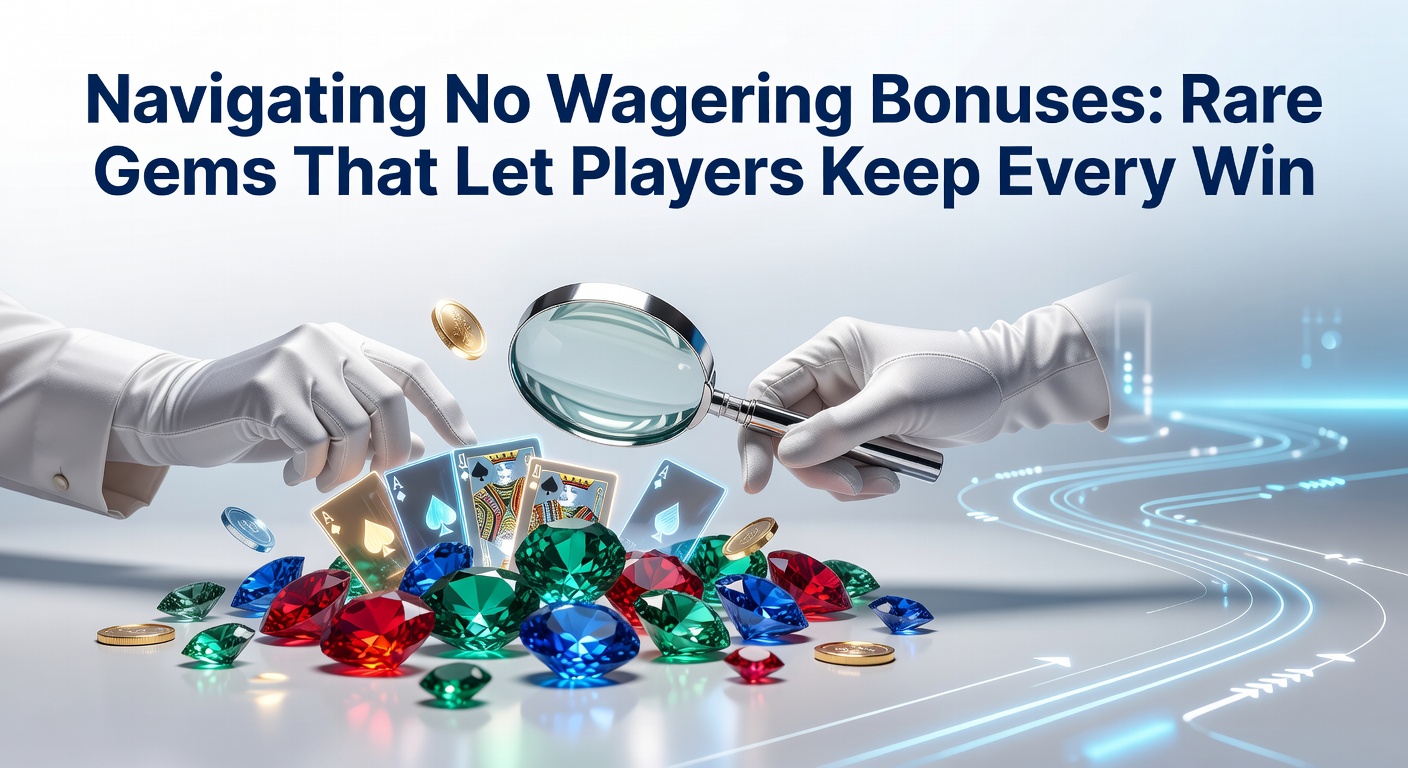 A sparkling gem representing the rarity and value of no wagering bonuses in online casino promotions
