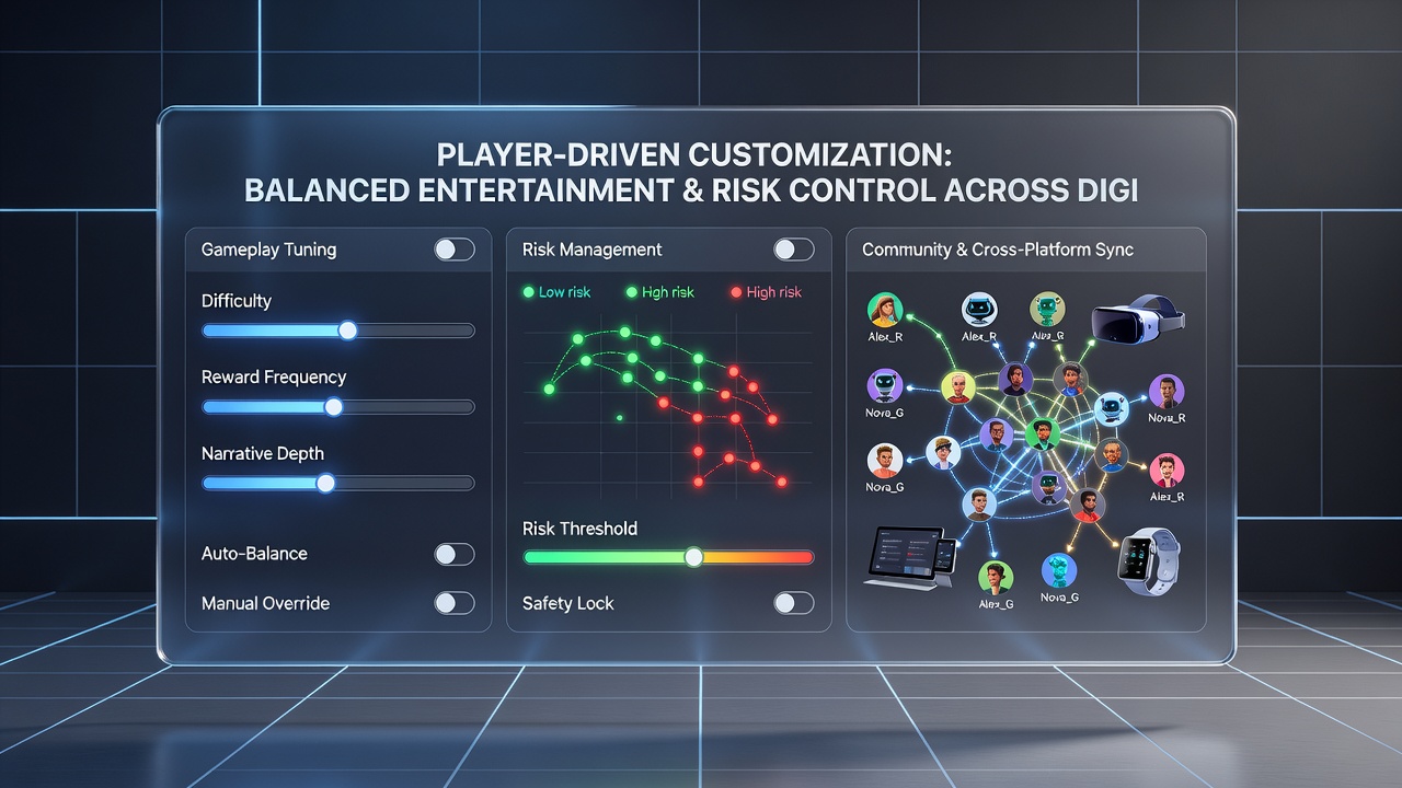 Dashboard showing customized risk controls and entertainment preferences on a gaming platform